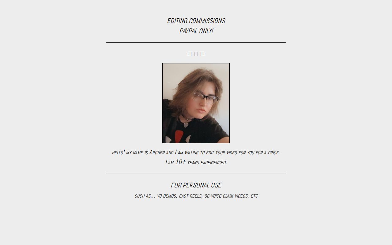 Edit Commissions Post editing commissions